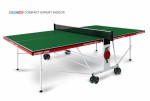 Теннисный стол для помещения Compact Expert Indoor green  proven quality 6042-21 - магазин СпортДоставка. Спортивные товары интернет магазин в Курске 