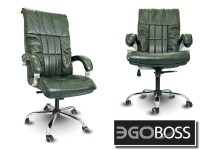 Офисное массажное кресло EGO BOSS EG1001 Малахит в комплектации ELITE натуральная кожа - магазин СпортДоставка. Спортивные товары интернет магазин в Курске 