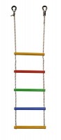 Детская веревочная лестница для ДСК 5 перекладин цвет радуга ЛВ5-3В - магазин СпортДоставка. Спортивные товары интернет магазин в Курске 